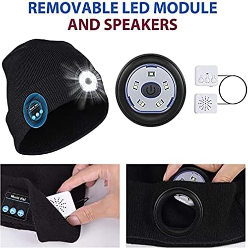Vue 2 de Led Bluetooth Bonnet Lumineux