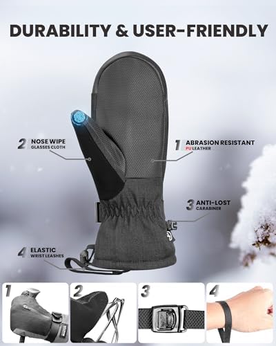 Vue 5 de Moufles De Ski Pour