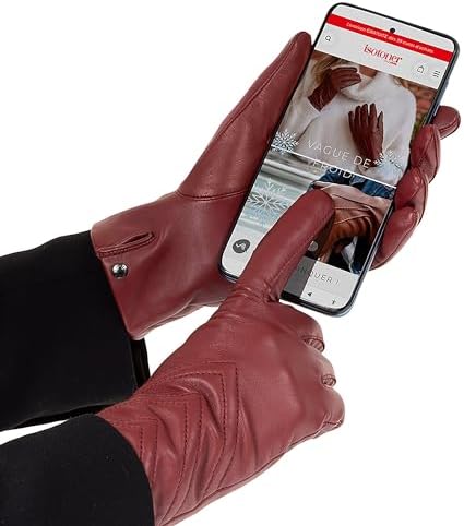 Vue 3 de Gants Femme Tactiles En