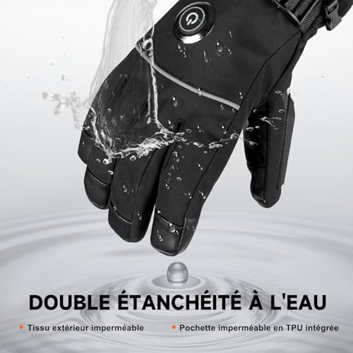 Vue 4 de Gants Chauffants Mah