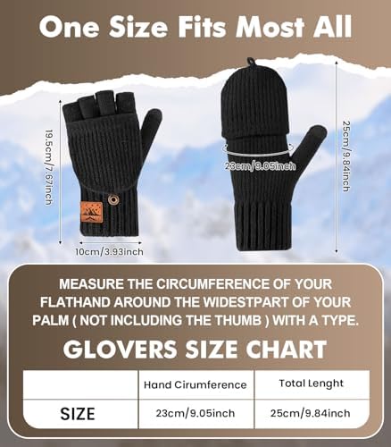 Vue 5 de Gants Dhiver Pour Hommes