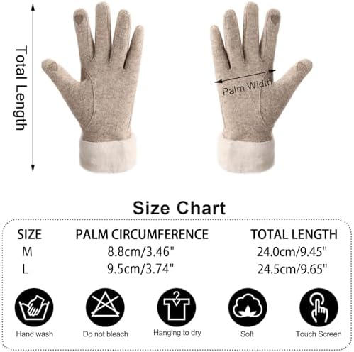 Vue 4 de Gants Dhiver En Laine