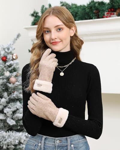 Vue 5 de Gants Dhiver En Laine
