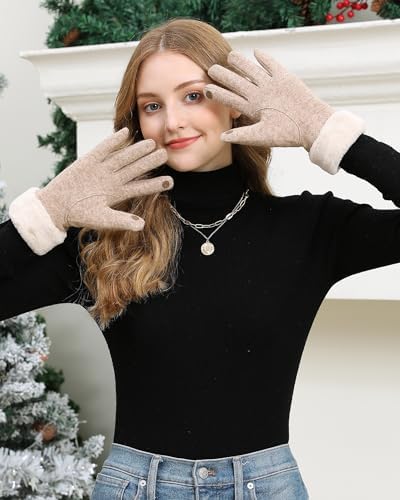 Vue 6 de Gants Dhiver En Laine