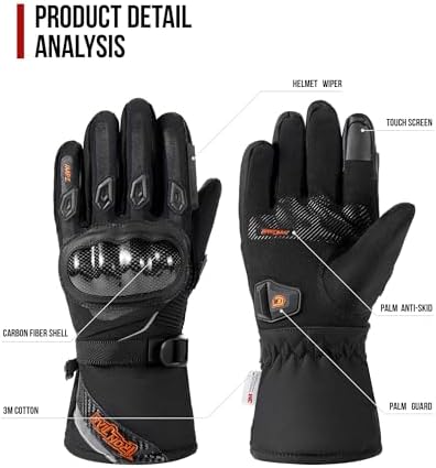 Vue 5 de Borleni Gants Moto Hiver
