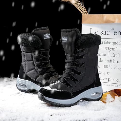 Vue 2 de Bottes Hiver Femme Fourrees
