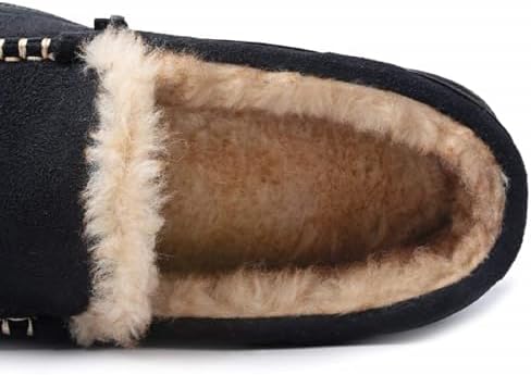 Vue 4 de Chaussons Mocassin Daim Pour