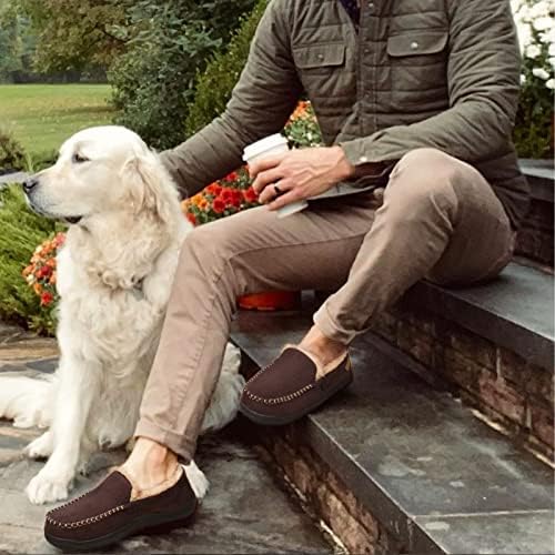 Vue 6 de Chaussons Mocassin Daim Pour