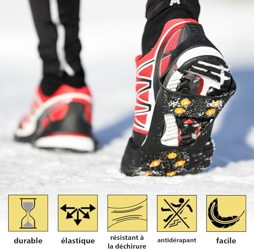 Vue 3 de Crampons Antiderapants Chaussures Pointe