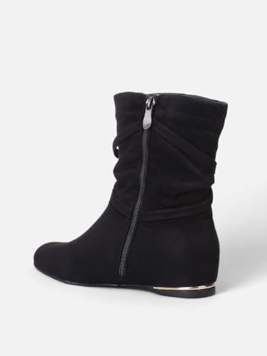 Vue 4 de Bottinesbottines Plissees En Simili