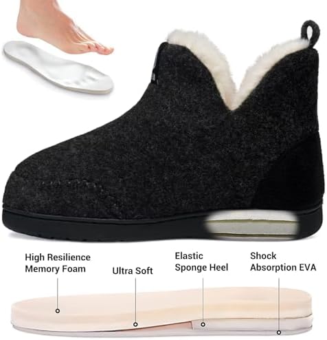 Vue 2 de Homme Femme Feutre Chausson