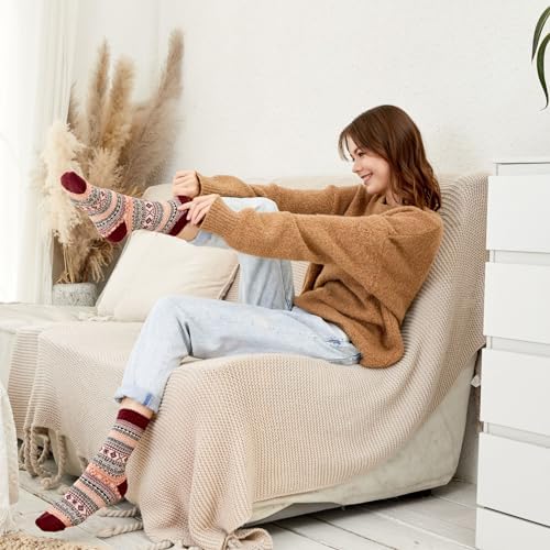 Vue 4 de Chaussette Femme Hiver Doux