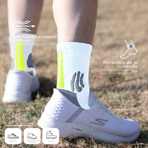 Vue 4 de Bambou Viscose Chaussettes Running