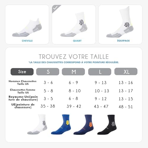 Vue 6 de Bambou Viscose Chaussettes Running