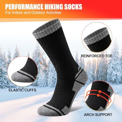 Vue 3 de Chaussettes Randonnee Laine Merino