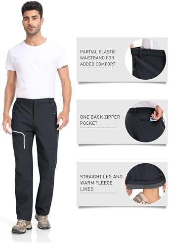 Vue 3 de Pantalon Randonnee Homme Softshell