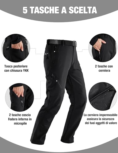 Vue 3 de Pantalon Ski Dhiver Pour