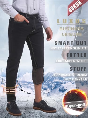 Vue 2 de Jean Thermique Stretch Fusele