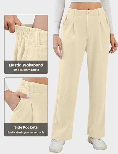 Vue 3 de Pantalon Pour Femme Gaufre