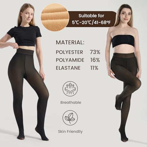 Vue 3 de Collant Polaire Femme Collant