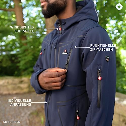 Vue 4 de Niesen Veste Softshell Pour