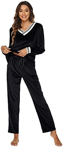 Vue 3 de Velours Survetements Femme Ensemble