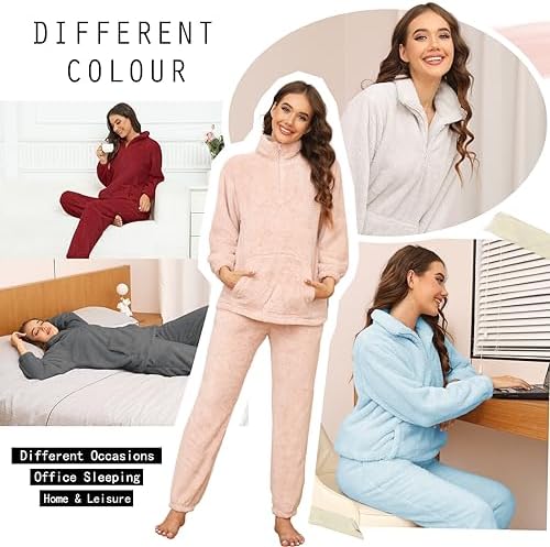 Vue 3 de Pyjama Femme Hiver Pilou