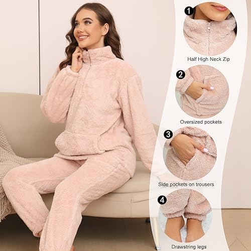 Vue 4 de Pyjama Femme Hiver Pilou
