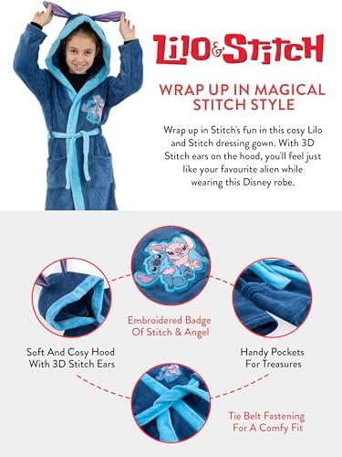 Vue 6 de Peignoir Stitch Fille Lilo