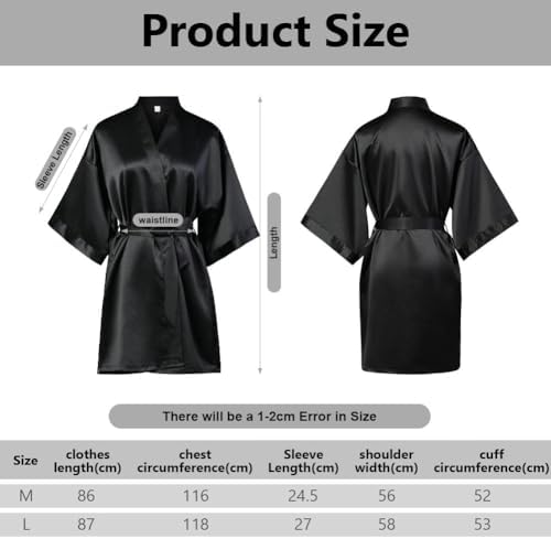 Vue 6 de Kimono Femme Satin Mariage