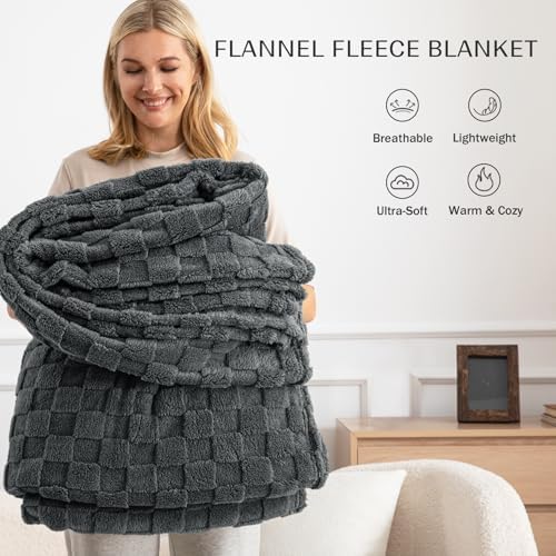 Vue 3 de Exclusivo Mezcla Plaid Couverture