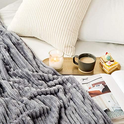 Vue 3 de Miulee Couverture Plaid Flanelle
