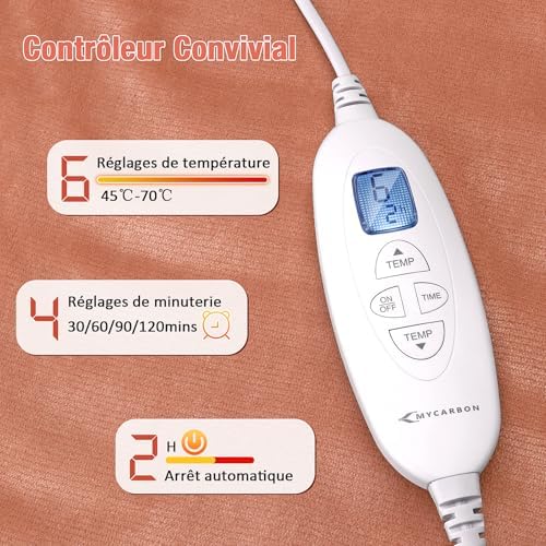 Vue 3 de Mycarbon Coussin Chauffant Electrique