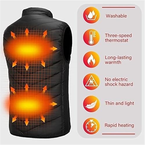 Vue 3 de Gilet Chauffant Electrique Unisexe