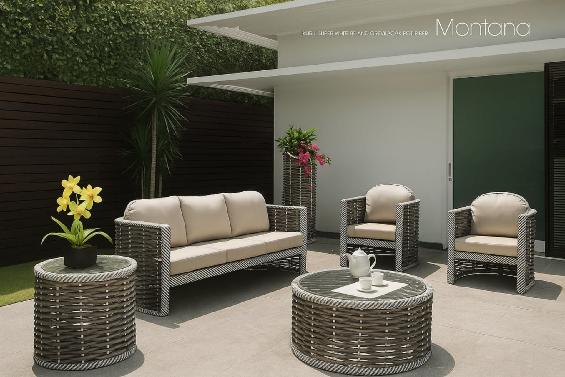 Sofa de jardin - Mobilier artisanal Ebène Madagascar