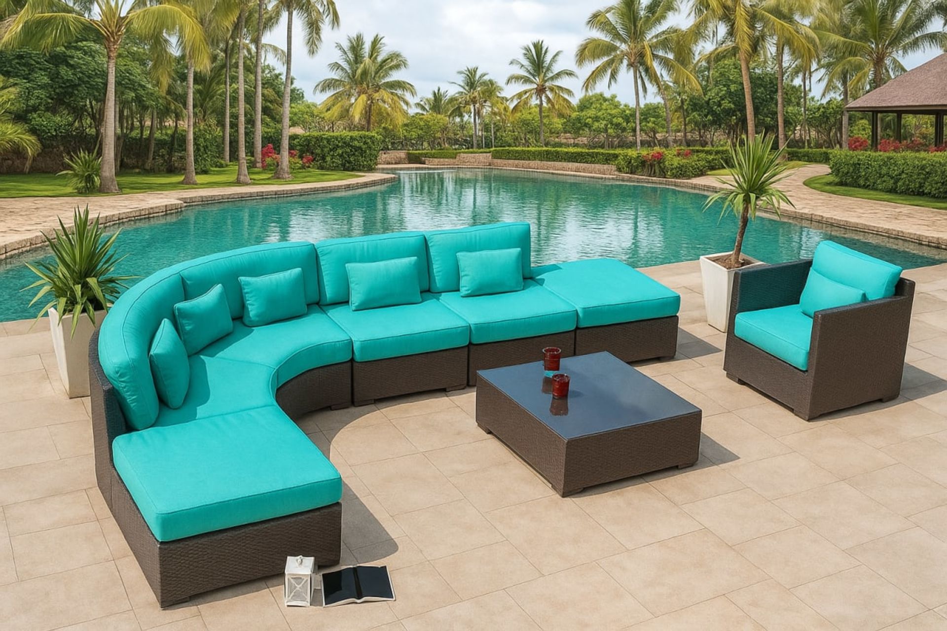 Sofa de jardin - Mobilier artisanal Ebène Madagascar