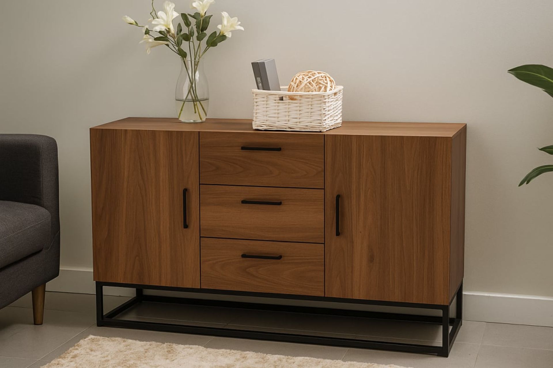 Buffet Bahut en Mélaminé - Mobilier artisanal Ebène Madagascar