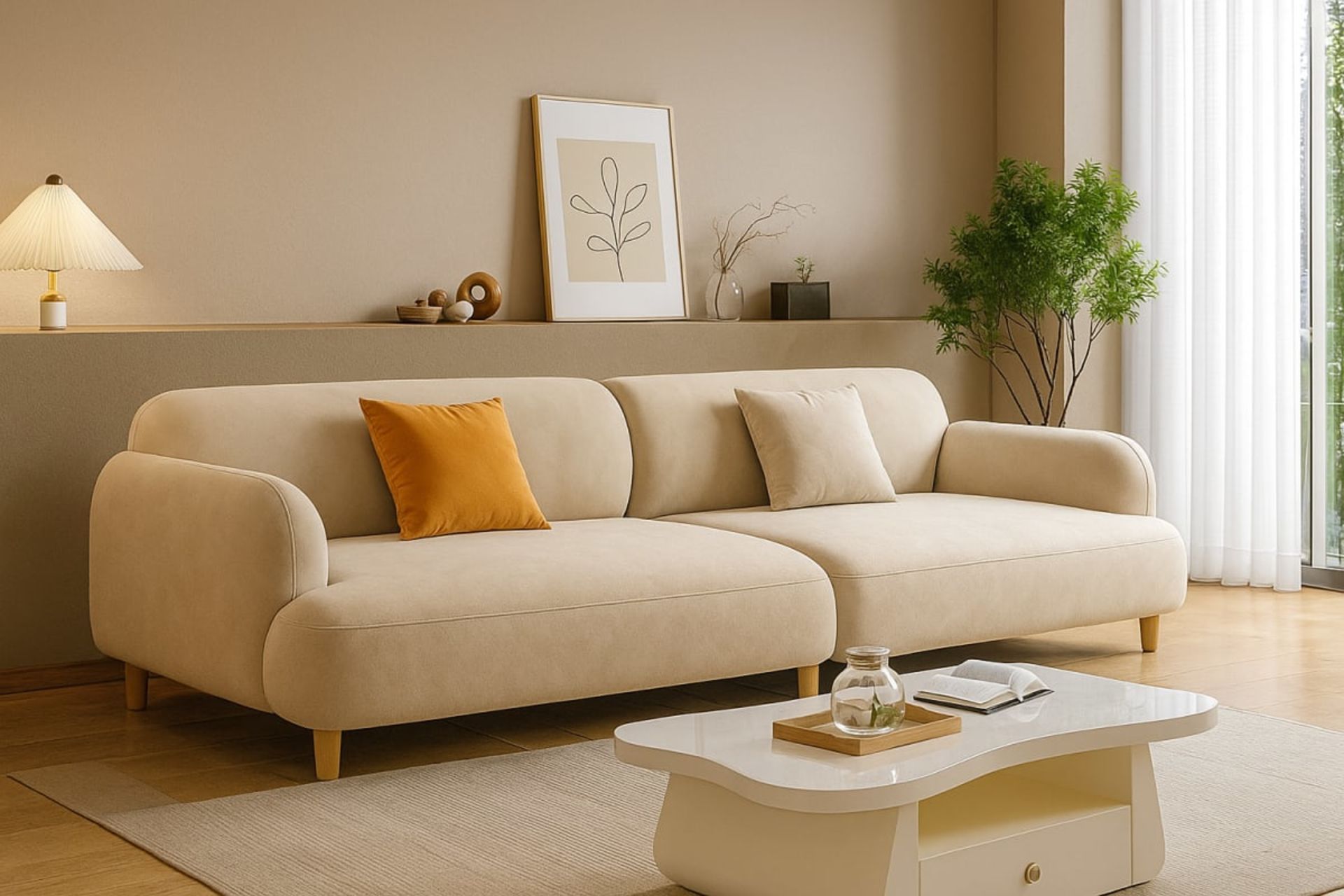Canapé – Minimalisme & Confort - Mobilier artisanal Ebène Madagascar