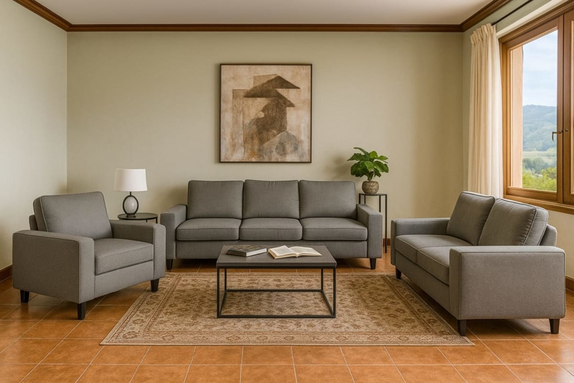 Ensemble Salon Contemporain - Mobilier artisanal Ebène Madagascar