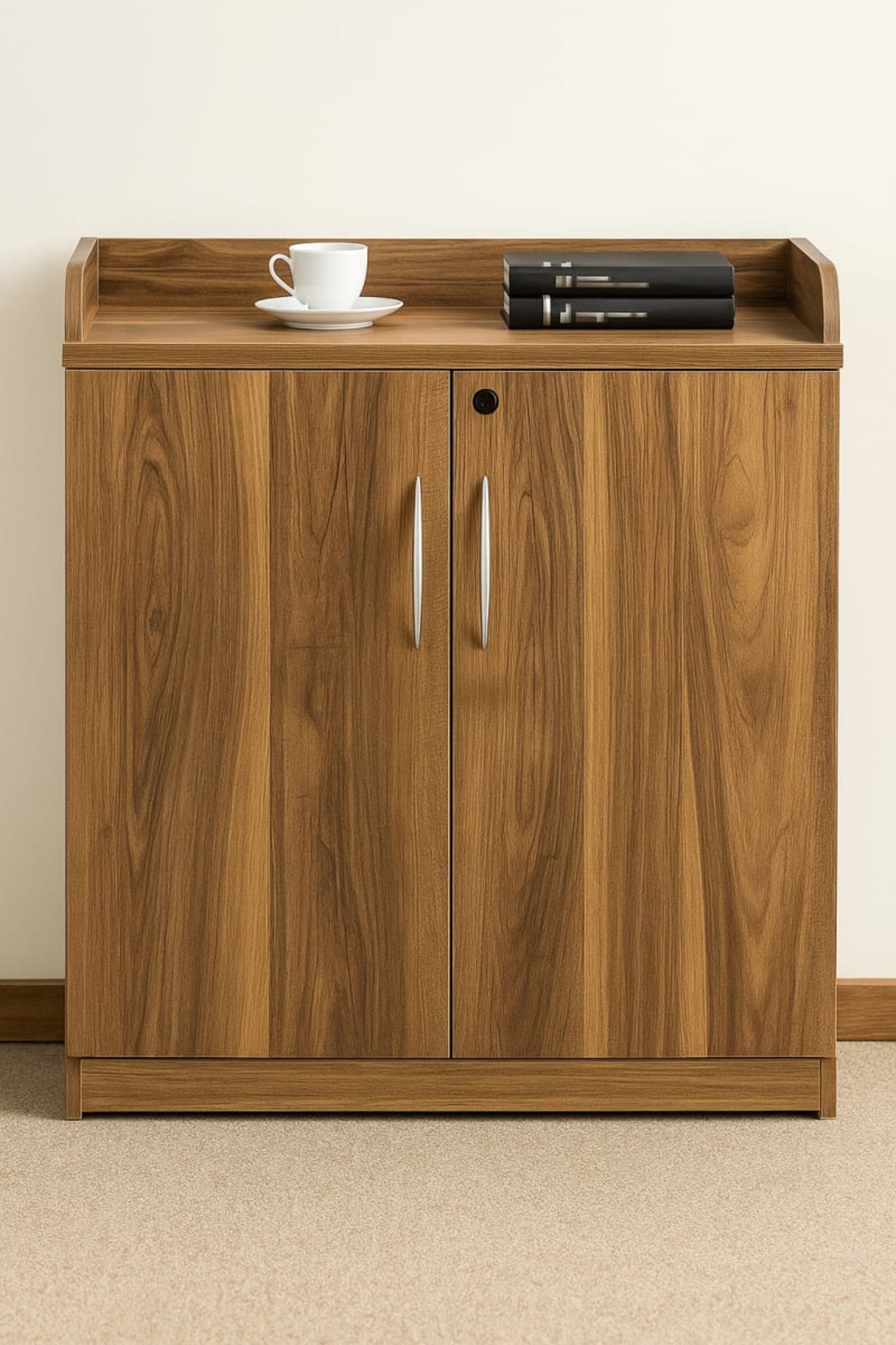 Armoire Basse de Bureau Exécutive - Mobilier artisanal Ebène Madagascar