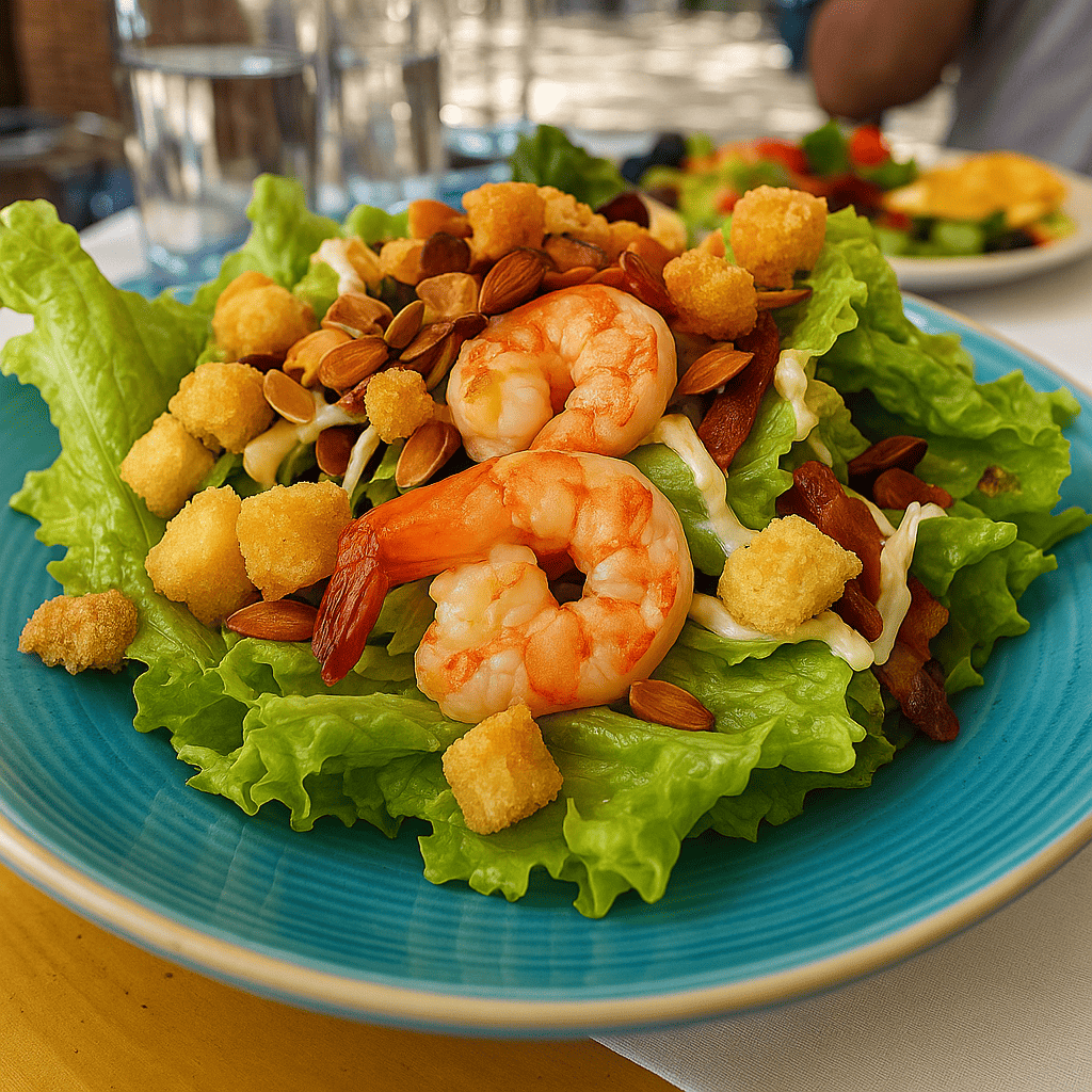 Salada César de Camarão