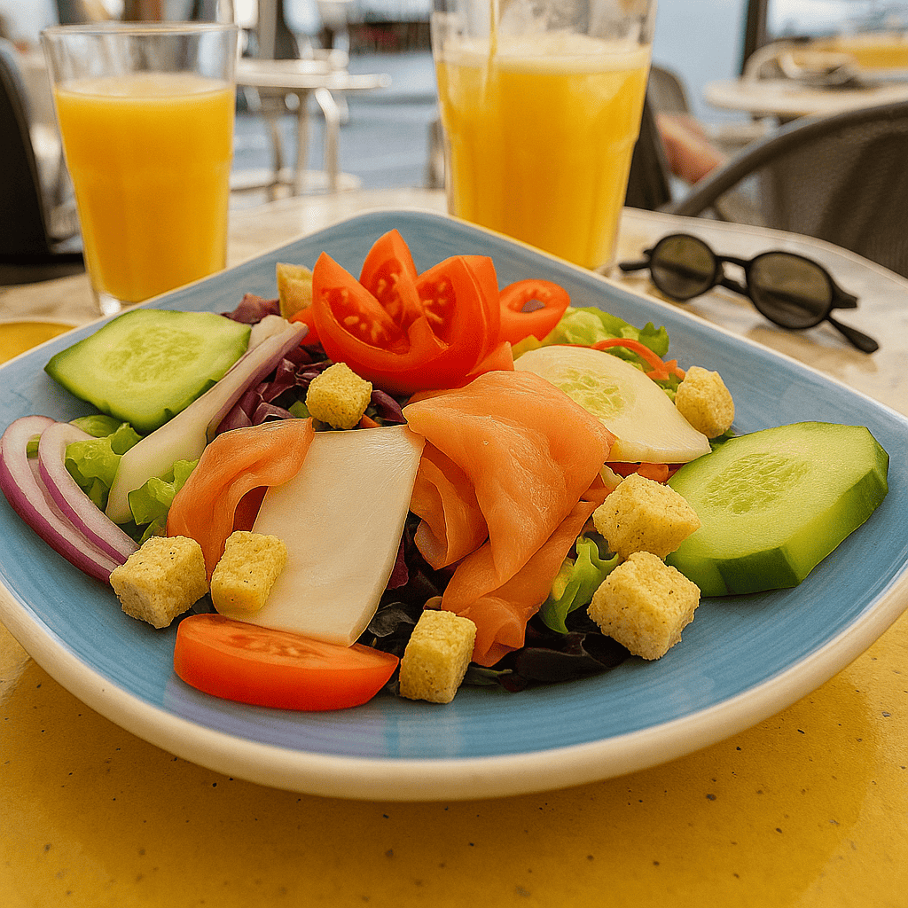 Salada César de Salmão Fumado