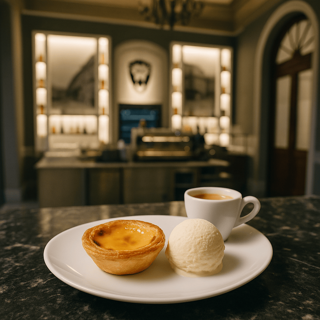 PASTEL DE NATA COM GELADO