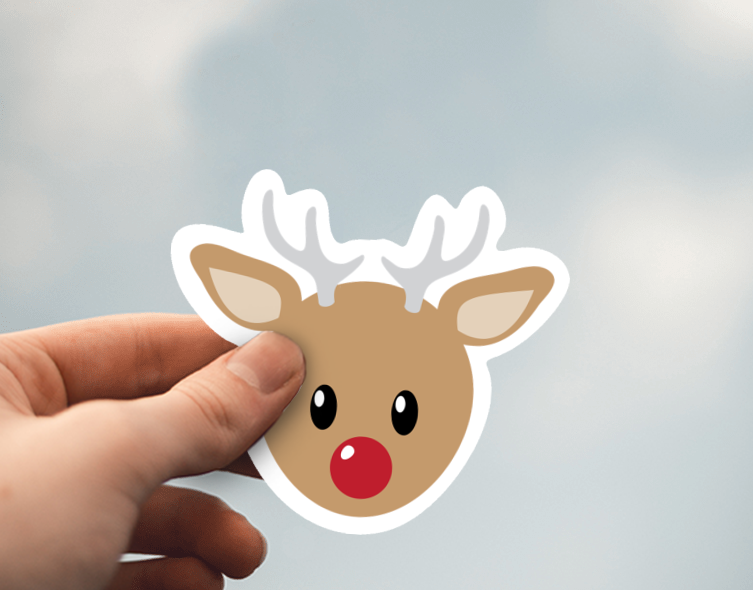 (38) Removable White Vinyl Semi-Glossy Die-Cut Sticker