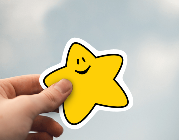 (38) Removable White Vinyl Semi-Glossy Die-Cut Sticker