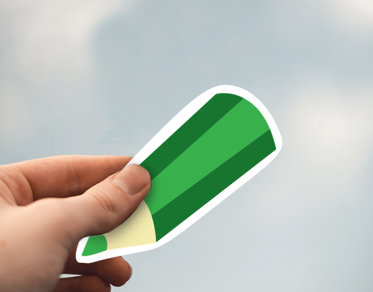 (38) Removable White Vinyl Semi-Glossy Die-Cut Sticker