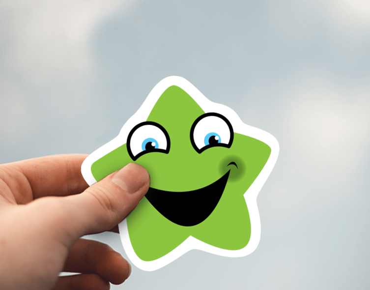 (38) Removable White Vinyl Semi-Glossy Die-Cut Sticker