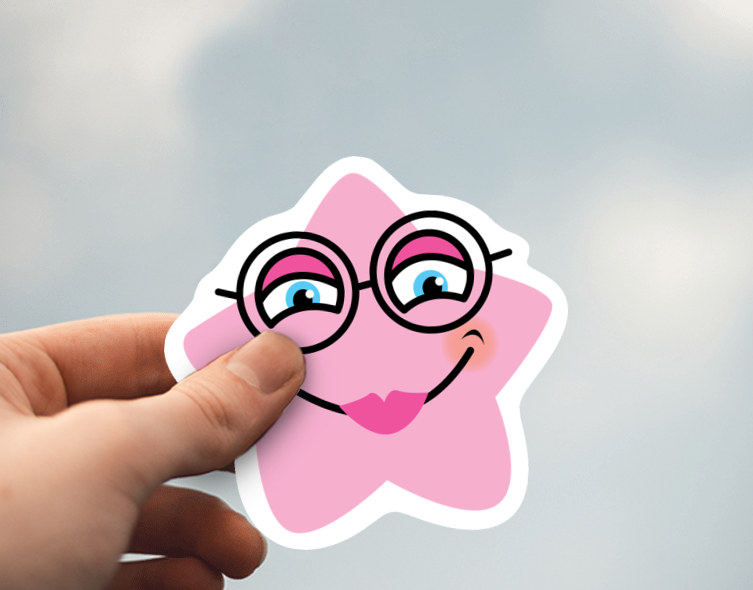 (38) Removable White Vinyl Semi-Glossy Die-Cut Sticker