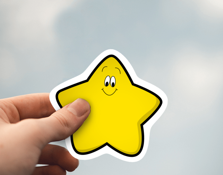 (38) Removable White Vinyl Semi-Glossy Die-Cut Sticker