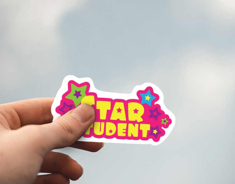 (38) Removable White Vinyl Semi-Glossy Die-Cut Sticker